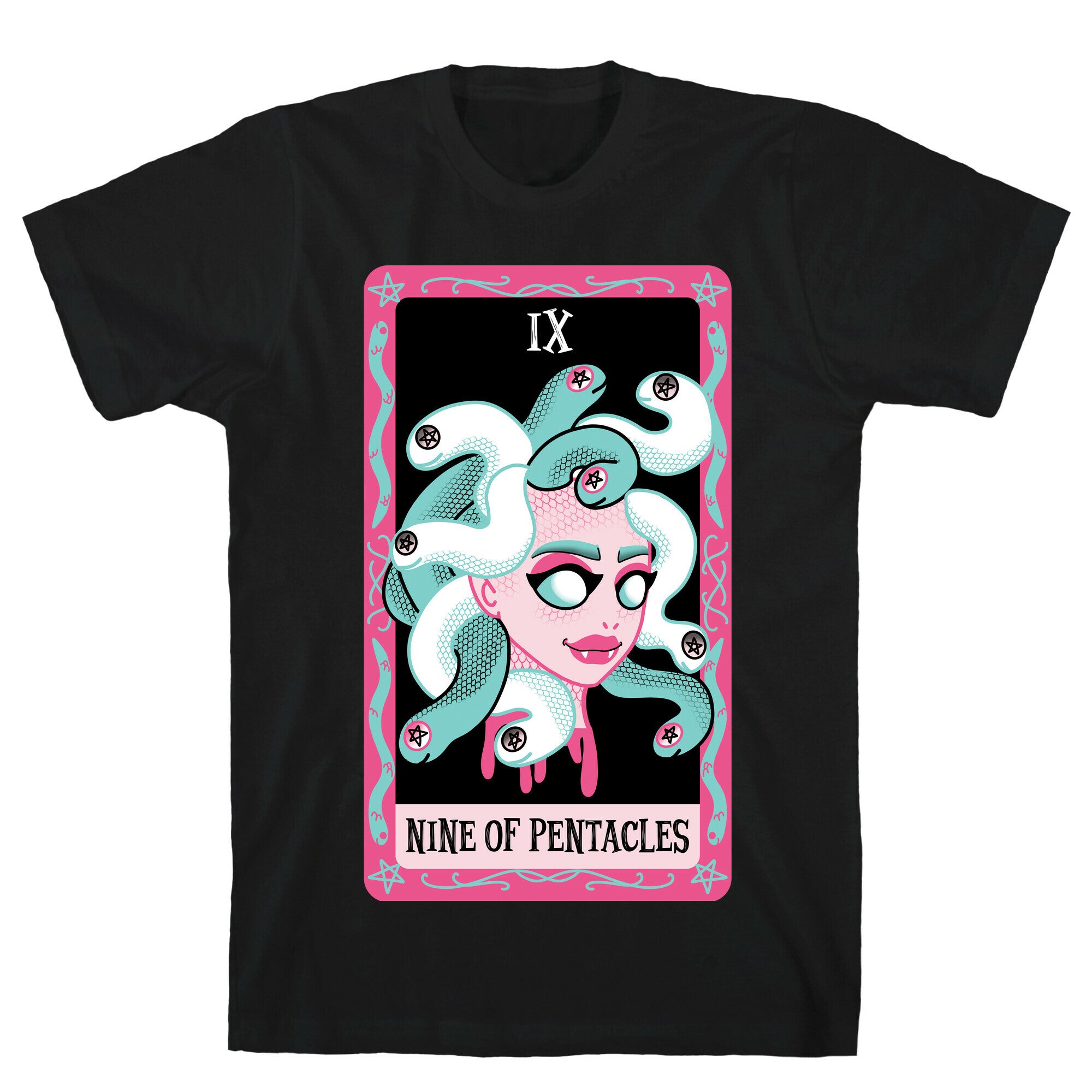 Creepy Cute Tarots: Nine Of Pentacles T-Shirt